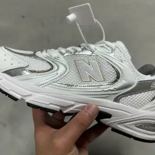 New Balance 530 White and Silver Running Shoes