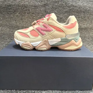 New Balance 9060 Beige Rosa Menta Tênis Chunky