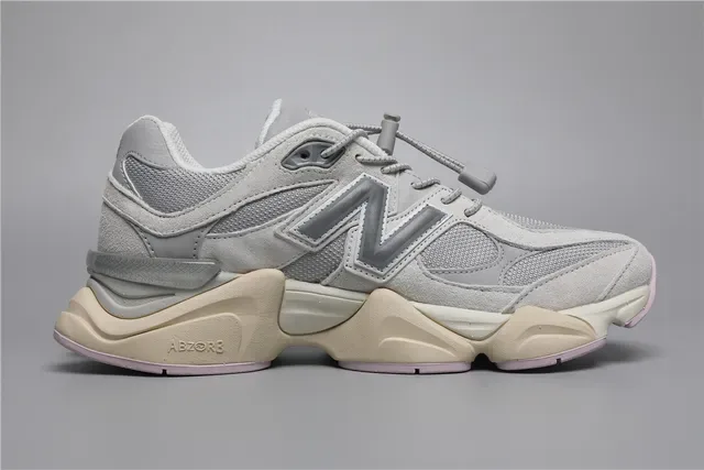 New Balance 9060 灰色和米色生活方式运动鞋 8