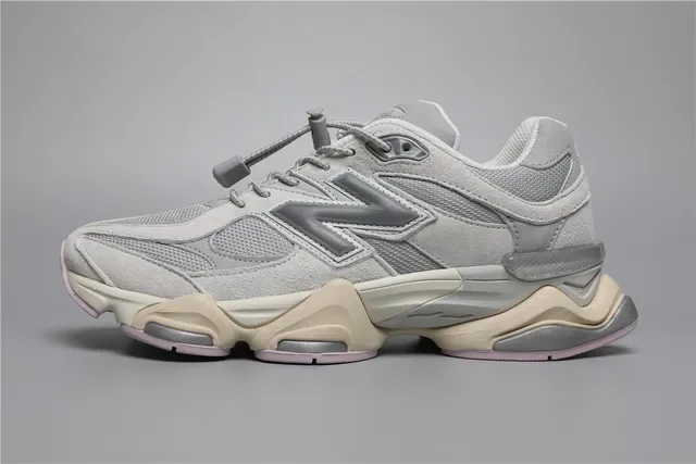 New Balance 9060 灰色和米色生活方式运动鞋 9