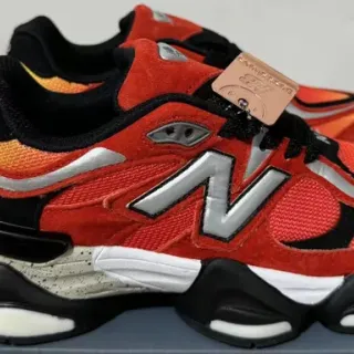 New Balance 9060 লাল কালো কমলা গ্রেডিয়েন্ট চাংকি স্নিকার
