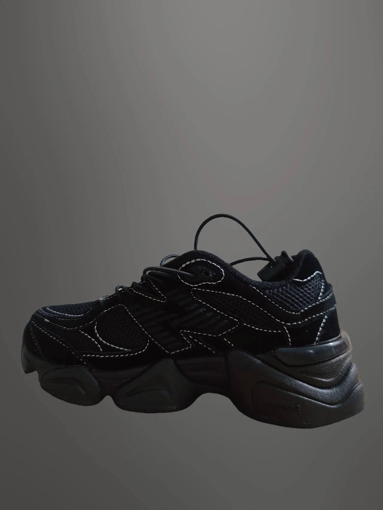 New Balance بيج وردي كعب مصمم طبقات شبكة سويد علوة كعب كبير 21