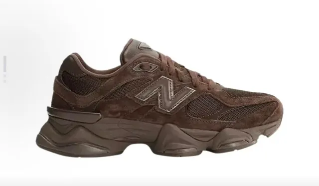 New Balance Marrom Monocromático Superior Híbrido Camurça-Malha Tênis Chunky 2
