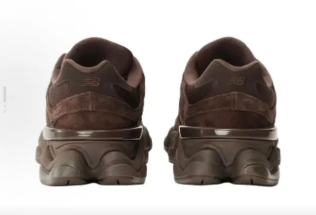 New Balance Marrom Monocromático Superior Híbrido Camurça-Malha Tênis Chunky 3
