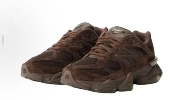 New Balance Marrom Monocromático Superior Híbrido Camurça-Malha Tênis Chunky 5