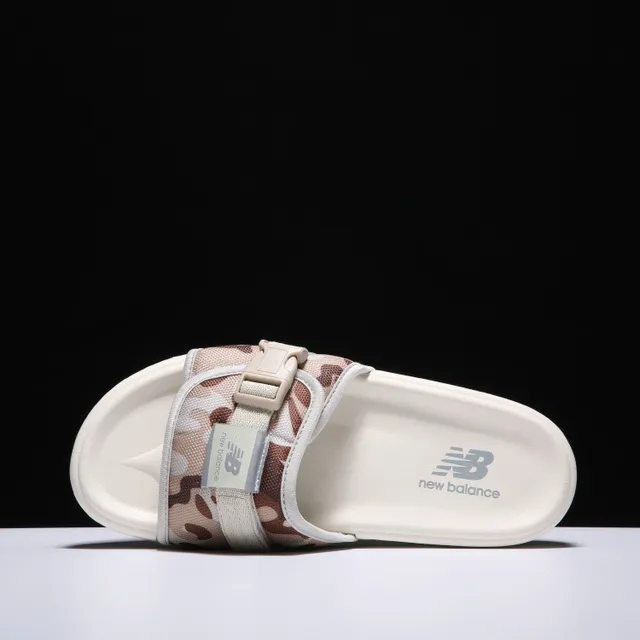 New Balance Sandale glissante Sangle Camouflage Sandales blanches 10
