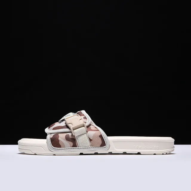 New Balance Sandale glissante Sangle Camouflage Sandales blanches 11