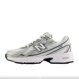 New Balance 白色海军蓝 网面和合成材料覆盖构造 雕塑中底 生活方式运动鞋