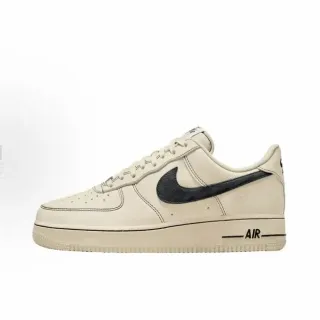 耐克 Air Force 1 米色黑色 低帮 皮革鞋面 生活方式运动鞋
