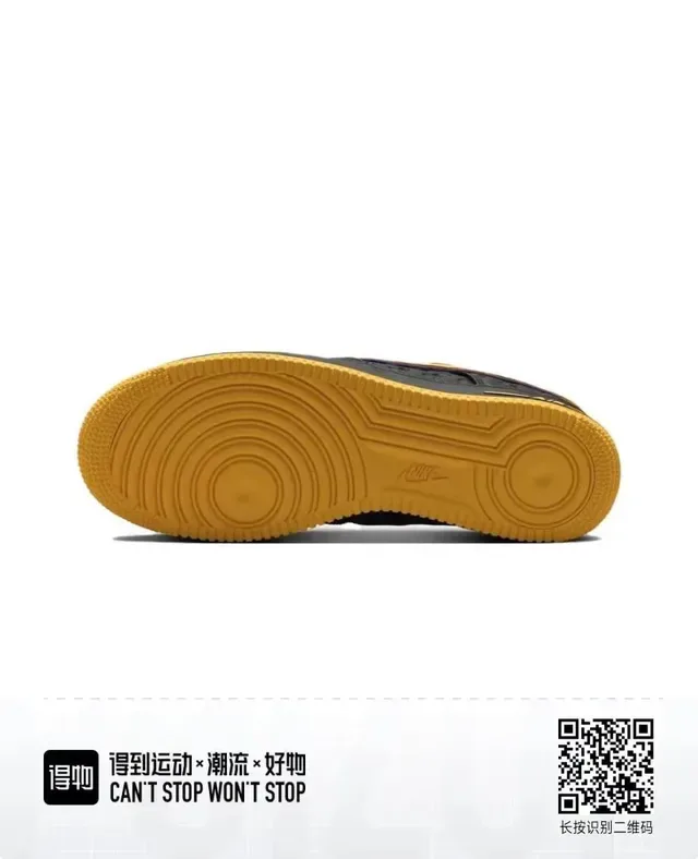 Nike Air Force 1 Black and Gold Lifestyle Sneakers 6