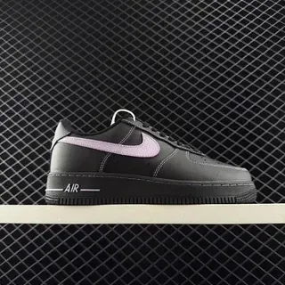 Nike Air Force 1 أسود وردي حذاء رياضي أسلوب حياة منخفض