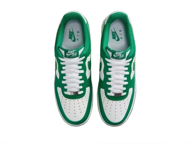 耐克 Air Force 1 绿色和白色生活方式运动鞋 4