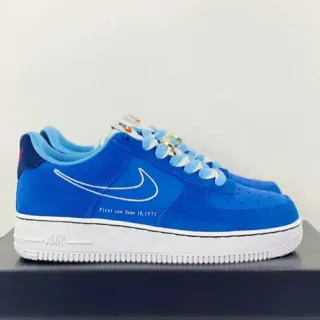 Nike Air Force 1 أزرق ملكي أبيض حذاء رياضي أسلوب حياة