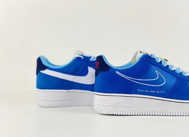 Nike Air Force 1 Chaussures Lifestyle Bleu Royal Blanc 5