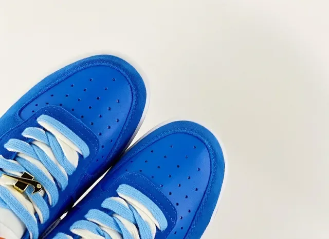 Nike Air Force 1 Chaussures Lifestyle Bleu Royal Blanc 6