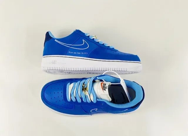 Nike Air Force 1 Chaussures Lifestyle Bleu Royal Blanc 7