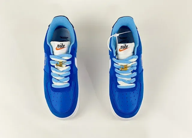 Nike Air Force 1 Chaussures Lifestyle Bleu Royal Blanc 8