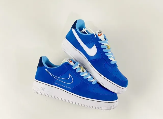 Nike Air Force 1 Chaussures Lifestyle Bleu Royal Blanc 9