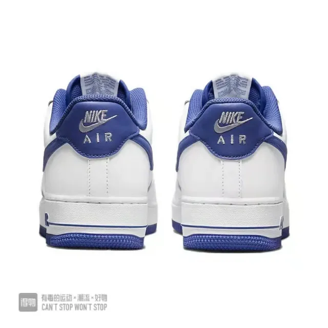 Nike Air Force 1 White and Royal Blue Lifestyle Sneakers 3