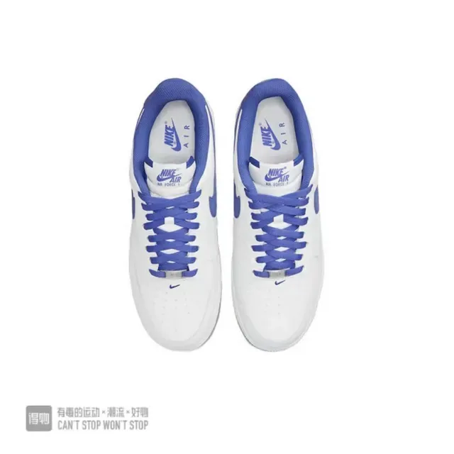Nike Air Force 1 White and Royal Blue Lifestyle Sneakers 4