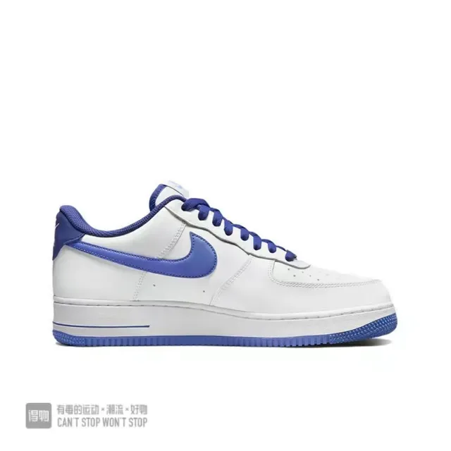 Nike Air Force 1 White and Royal Blue Lifestyle Sneakers 6