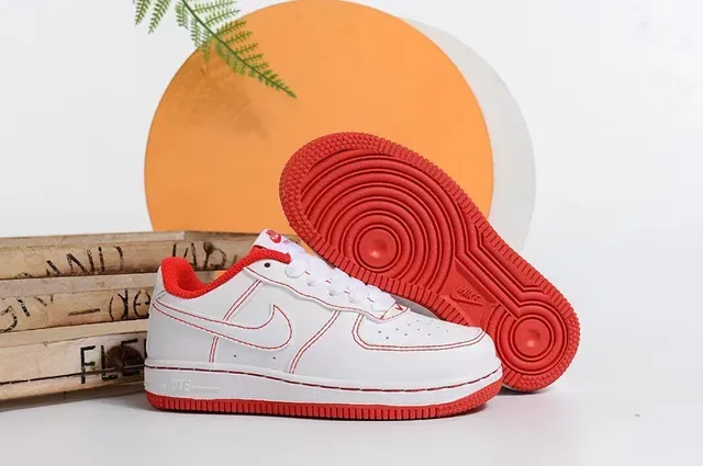 Nike Air Force 1 Blanc Bleu Rose Sneakers Lifestyle 9
