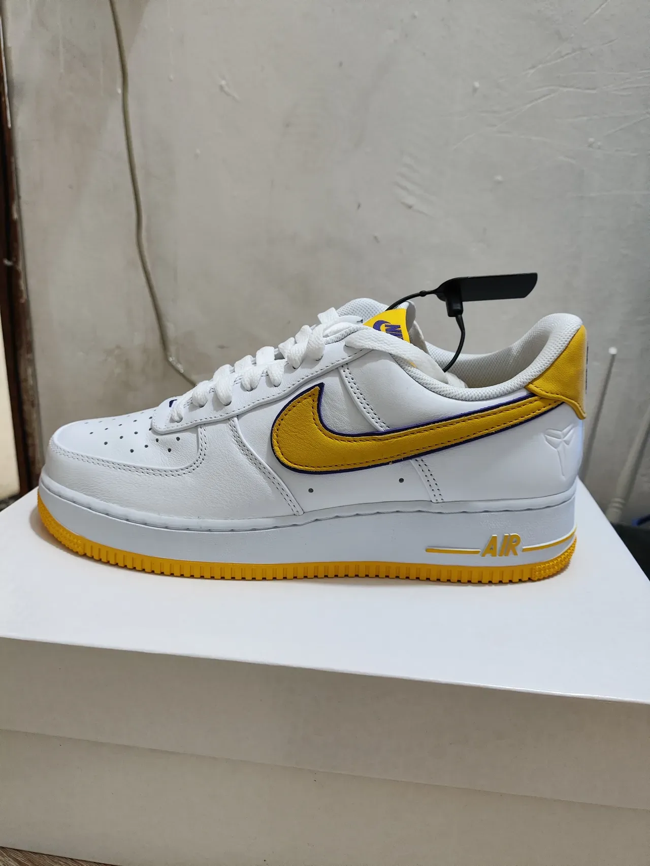Nike Air Force 1 White Gold Purple Lifestyle Sneakers 5