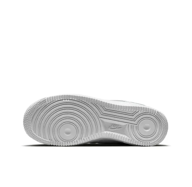 Nike Air Force 1 White Gray Low-Top Perforated Toe Lifestyle Sneakers 6