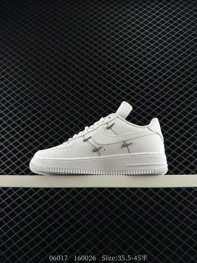 Nike Air Force 1 White Green Low-Top Lifestyle Sneakers 5