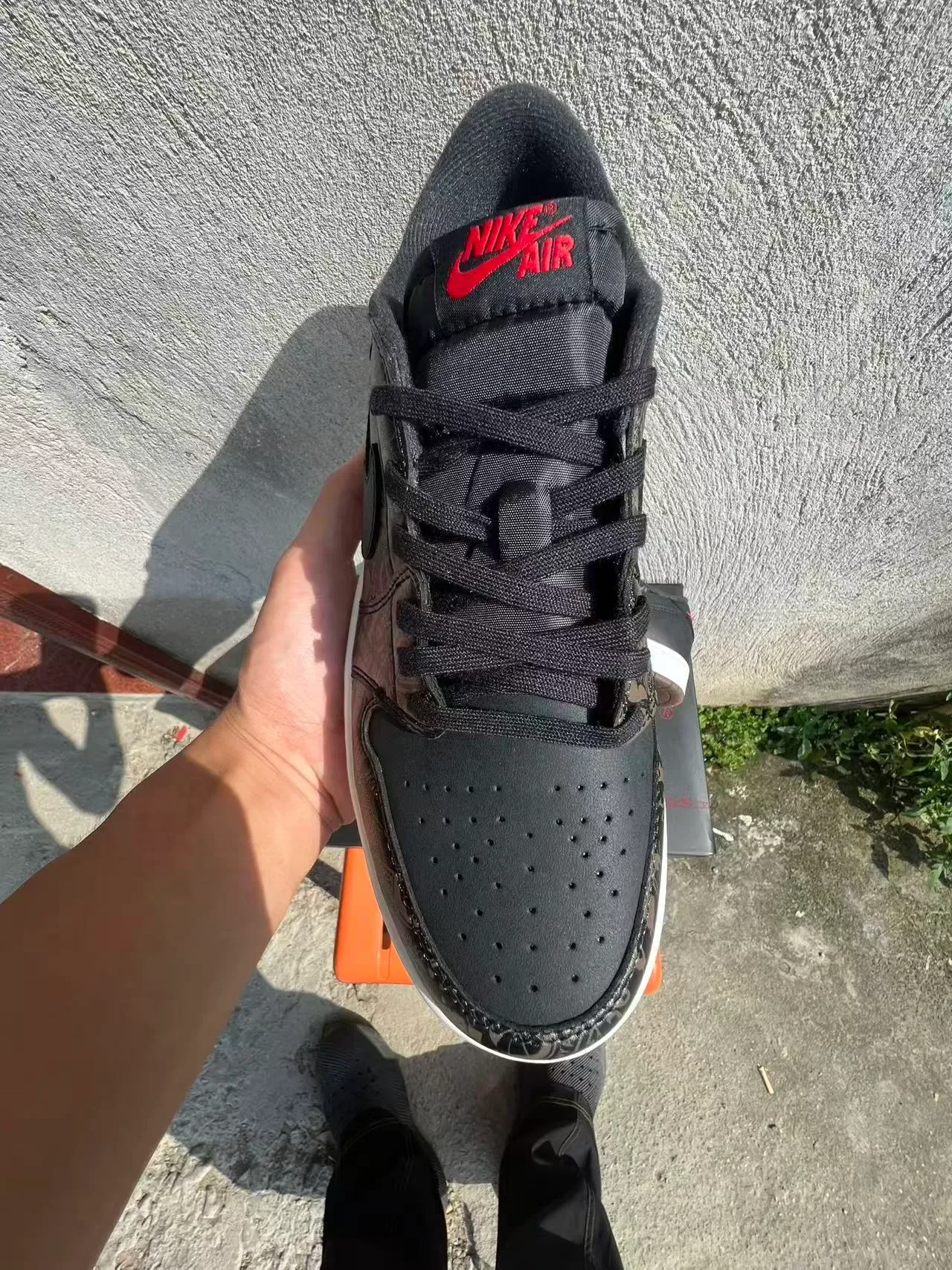 Nike Air Jordan 1 Graphic Print Black White Lifestyle Sneakers 3