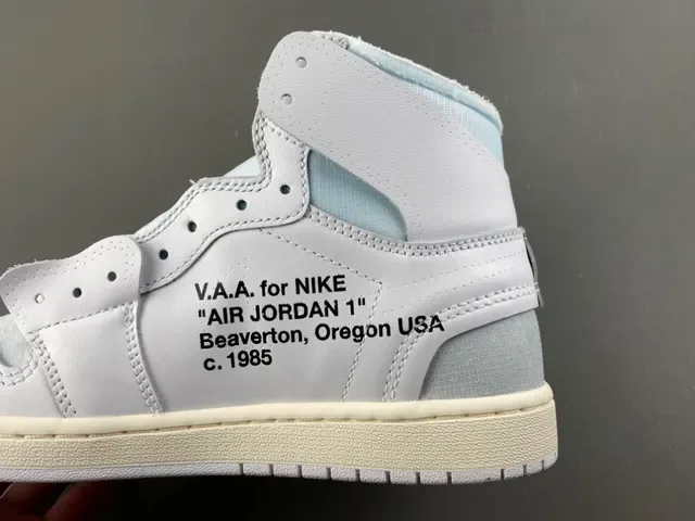 Nike Air Jordan 1 Off-White The Ten حذاء كرة السلة رمادي فاتح 4