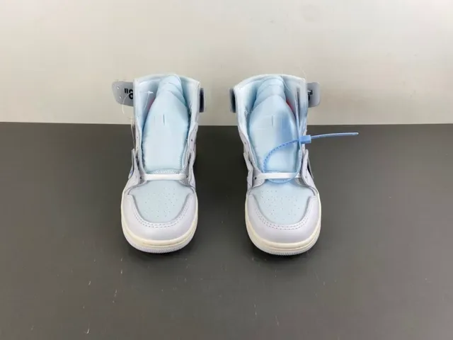 Nike Air Jordan 1 Off-White The Ten حذاء كرة السلة رمادي فاتح 10