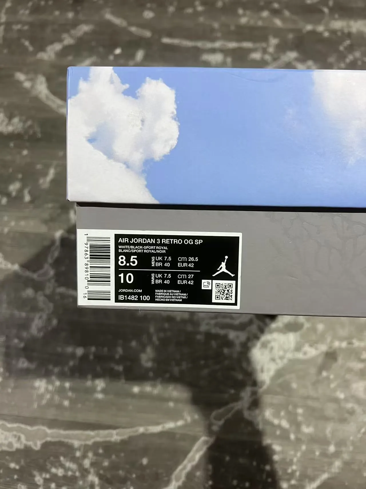 Nike Air Jordan 3 Tênis de Basquete com Estampa de Elefante Branco e Bege 10