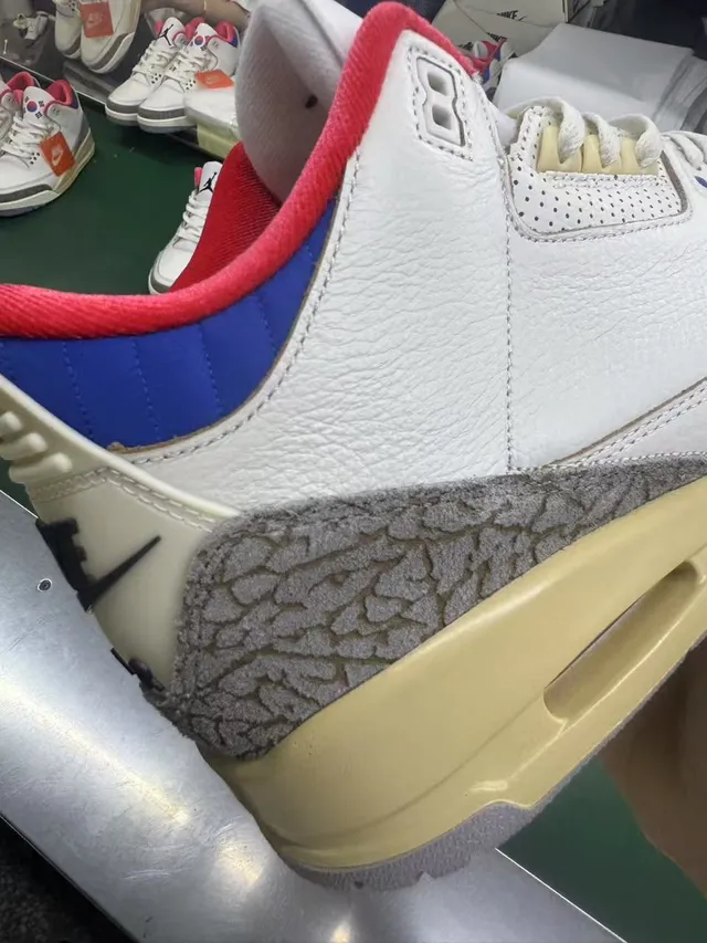 Nike Air Jordan 3 Tênis de Basquete com Estampa de Elefante Branco e Bege 13