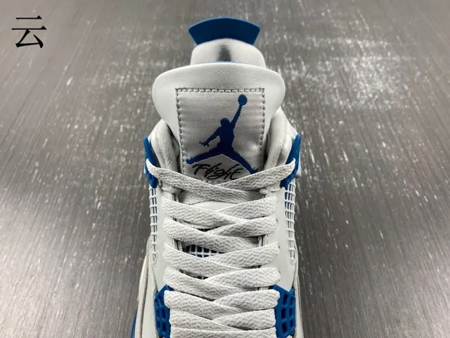 Nike Air Jordan 4 chaussures de basketball gris clair et bleu royal 13