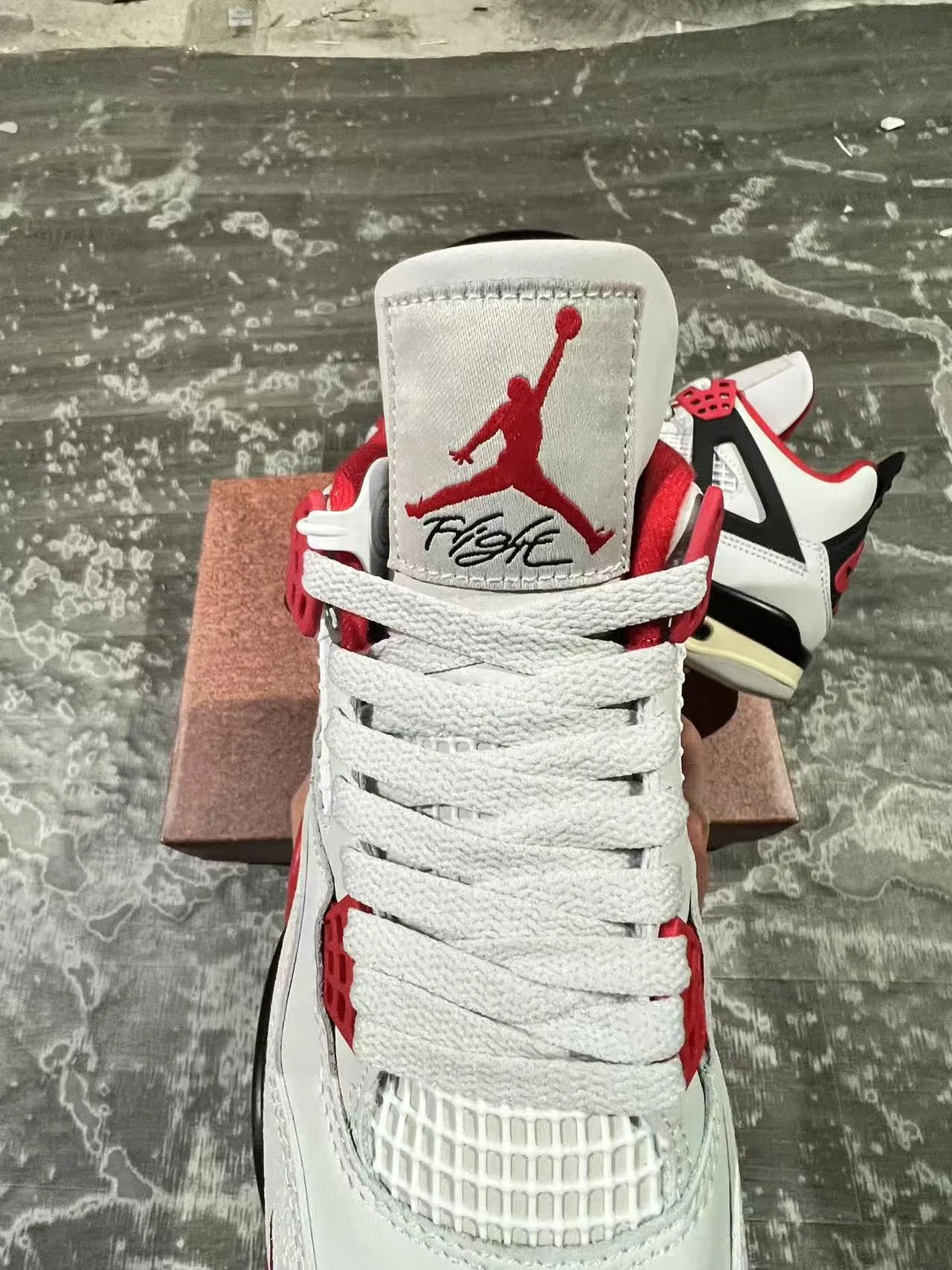 Nike Air Jordan 4 White Black Red Tênis de basquete 4
