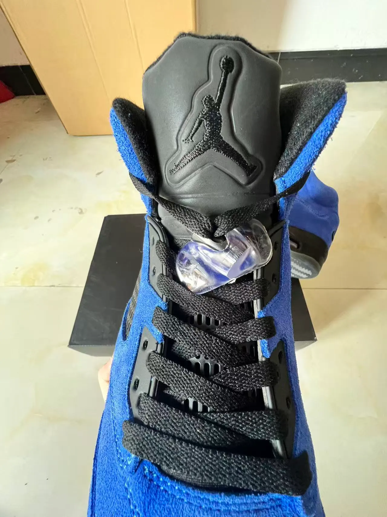 Nike Air Jordan 5 Zapatillas de Baloncesto de Ante Azul Real 9