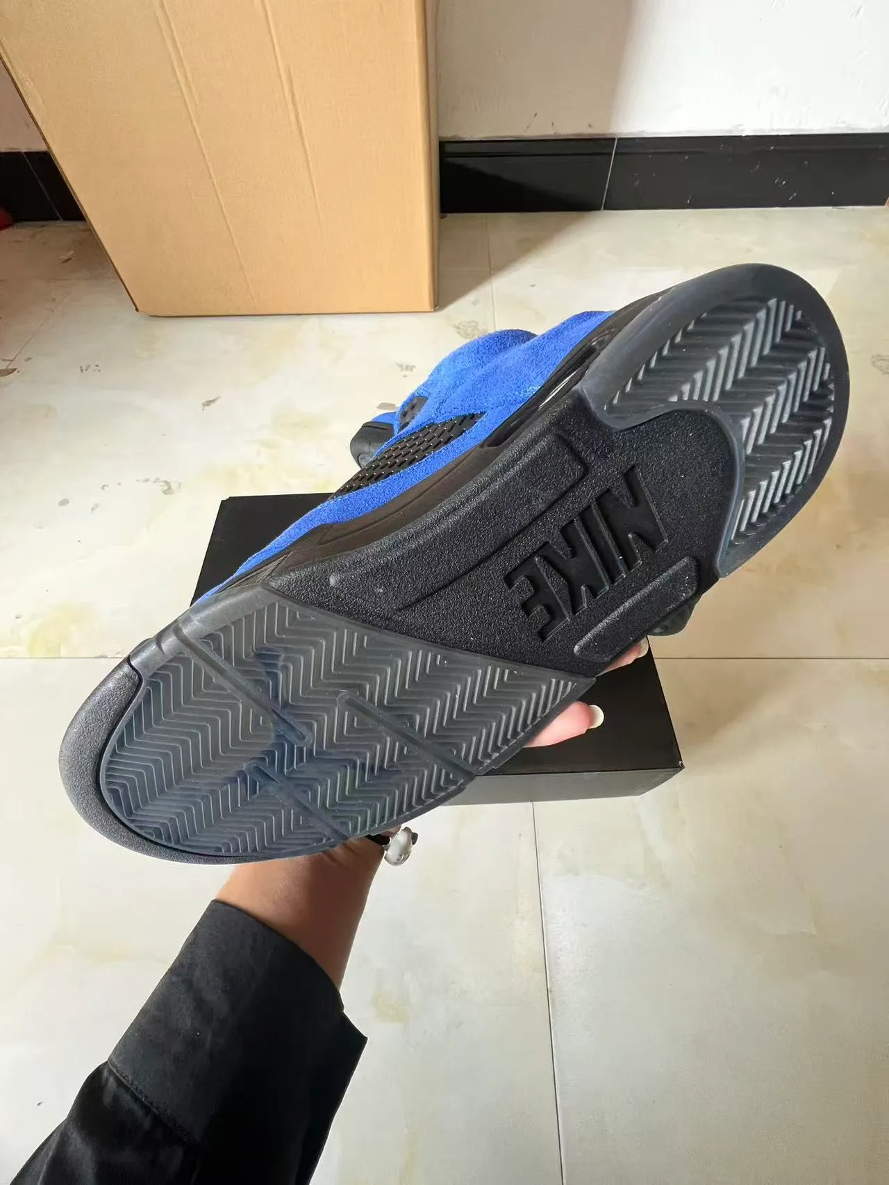 Nike Air Jordan 5 Zapatillas de Baloncesto de Ante Azul Real 10