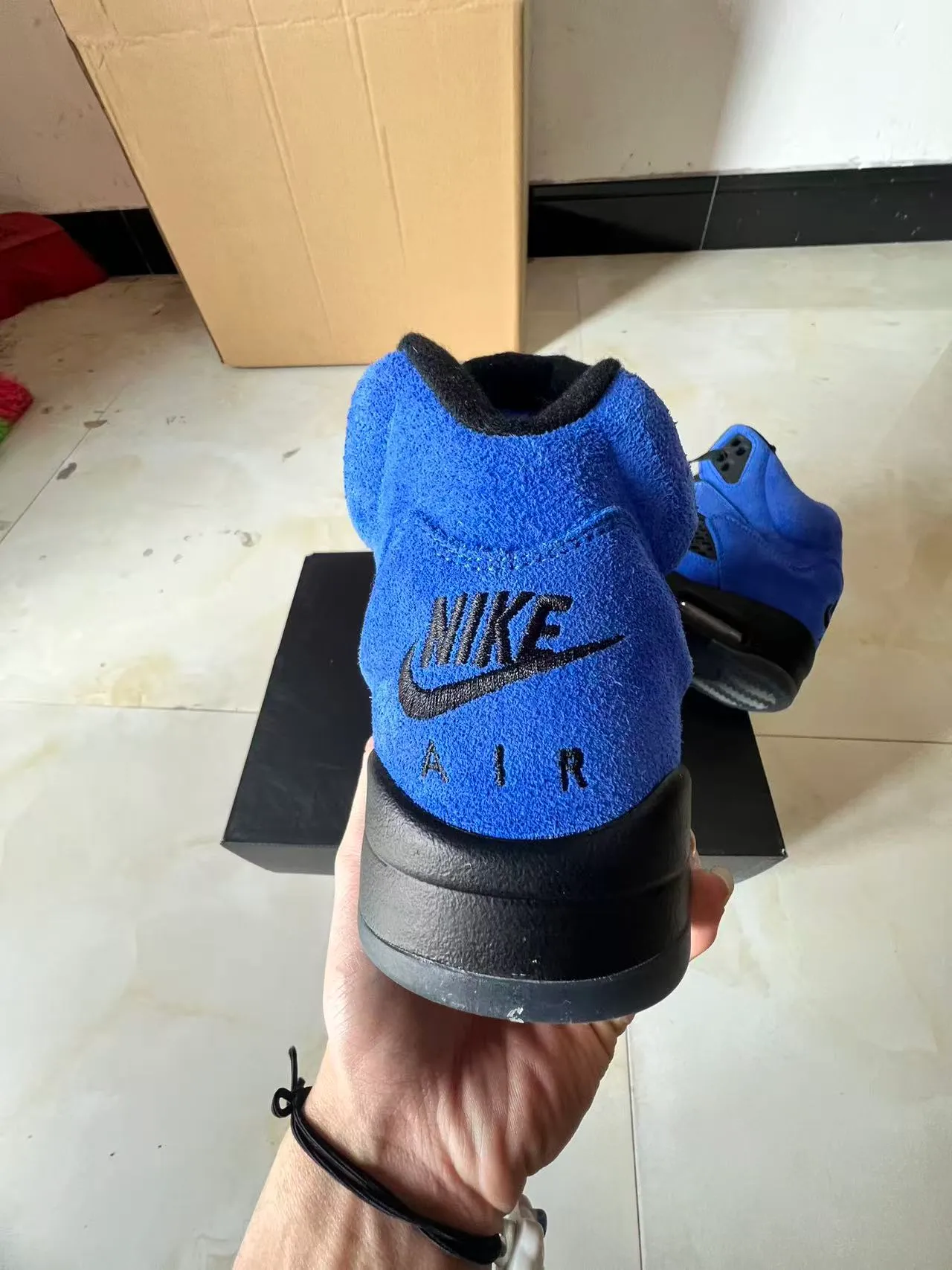 Nike Air Jordan 5 Zapatillas de Baloncesto de Ante Azul Real 6