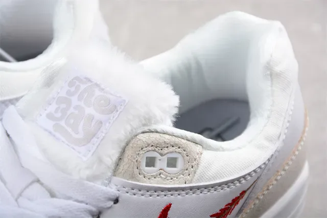 Nike Air Max 1 Blanc Beige Rouge Plume Sneakers Lifestyle 6