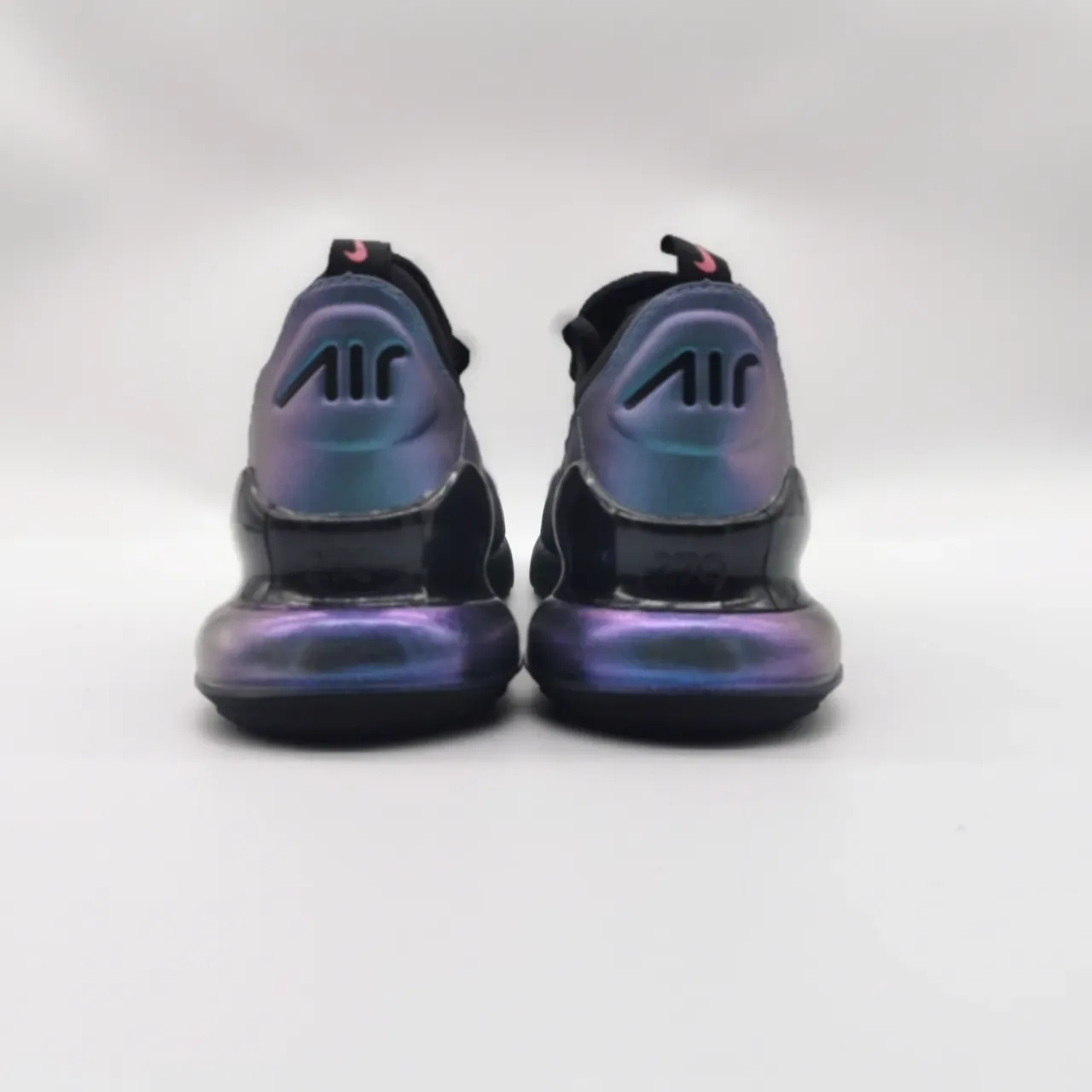 Nike Air Max 270 Black Iridescent Blue Purple Running Shoes 4