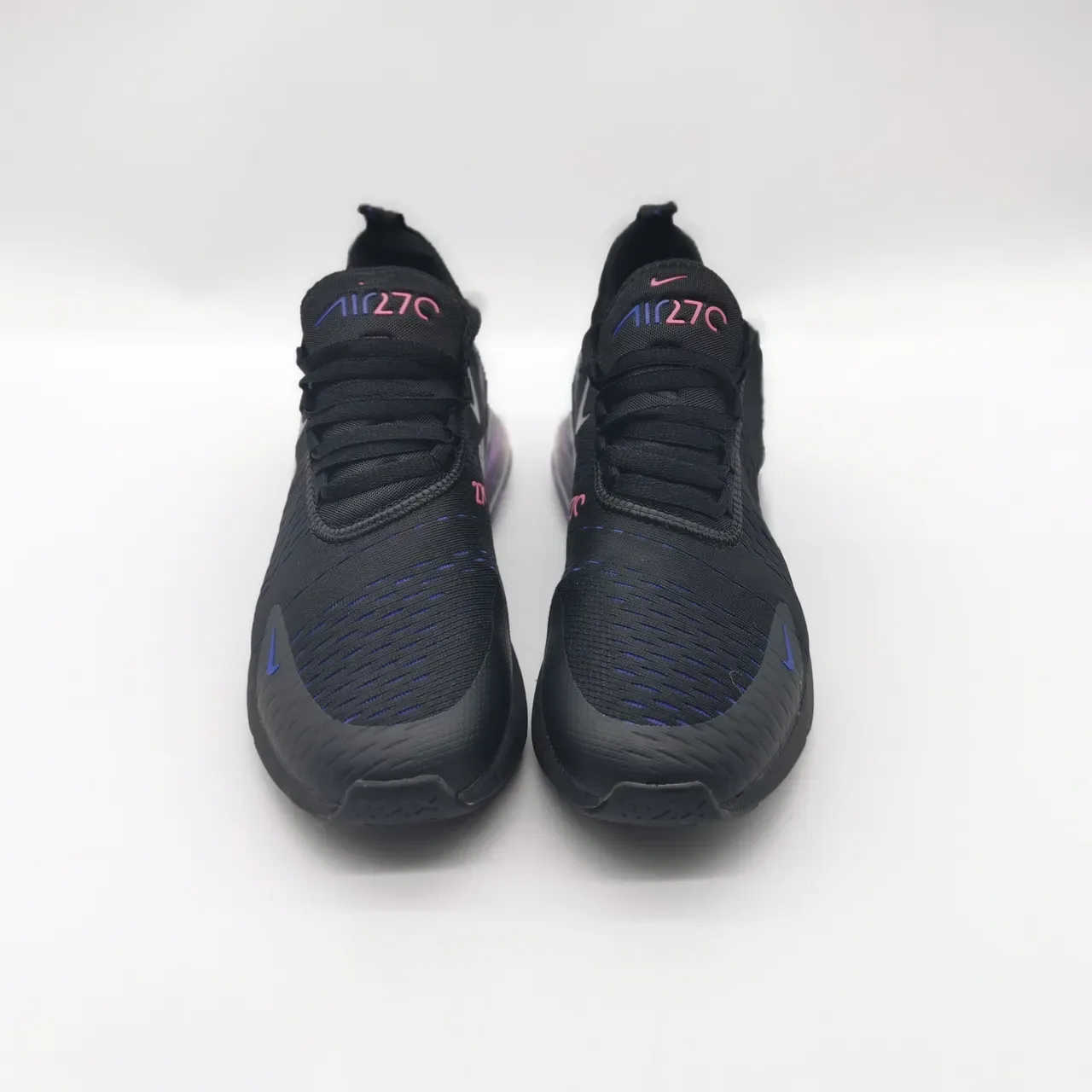 Nike Air Max 270 Black Iridescent Blue Purple Running Shoes 5