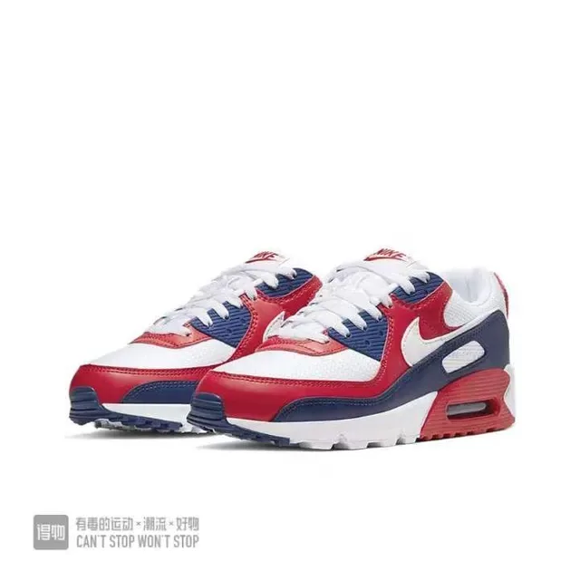 Nike Air Max 90 Red Navy White Lifestyle Sneakers 5