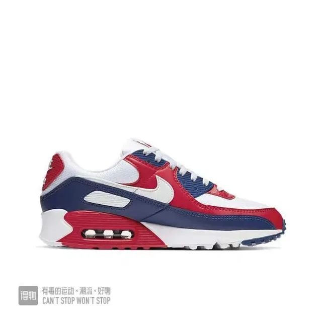Nike Air Max 90 Red Navy White Lifestyle Sneakers 6