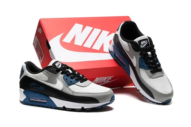 Nike Air Max 90 白黑灰蓝 生活运动鞋 2