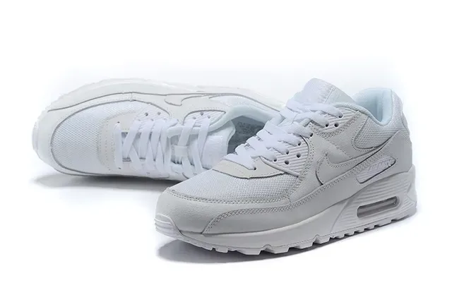 Nike Air Max 90 White Monochromatic Lifestyle Sneakers 4