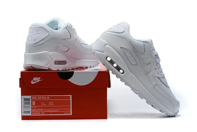 Nike Air Max 90 White Monochromatic Lifestyle Sneakers 6