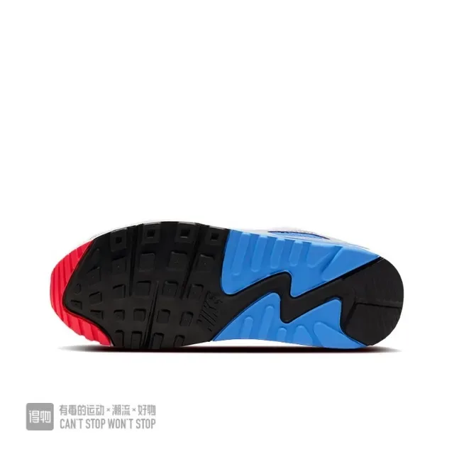 Nike Air Max 90 White Red Blue Lifestyle Sneakers 4