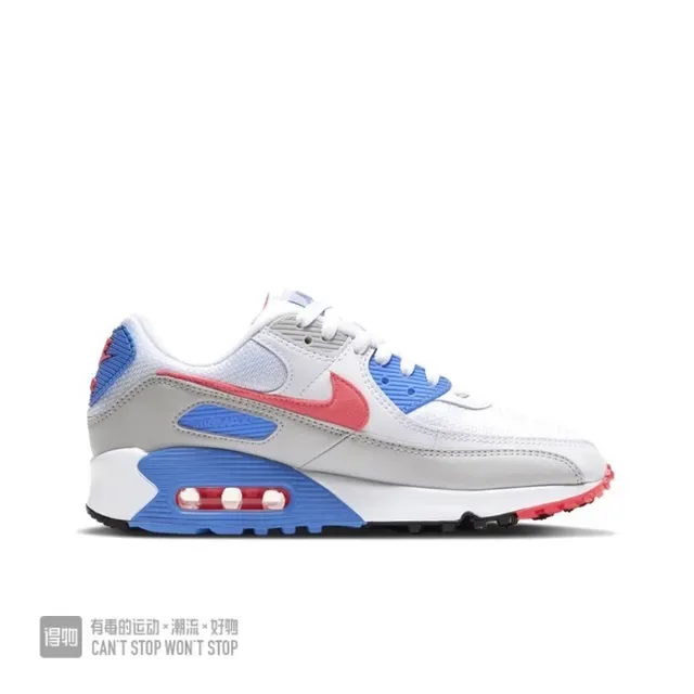 Nike Air Max 90 White Red Blue Lifestyle Sneakers 6