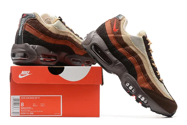 Nike Air Max 95 White Red Maroon Lifestyle Sneakers 7